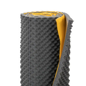 NYHET! Bitmat Memory Foam Ljudabsorbent 20mm Vågformad (2x1m / 2m²) – Självhäftande Rulle